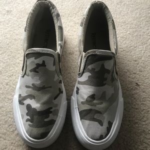 Restricted Camo Slip Ons